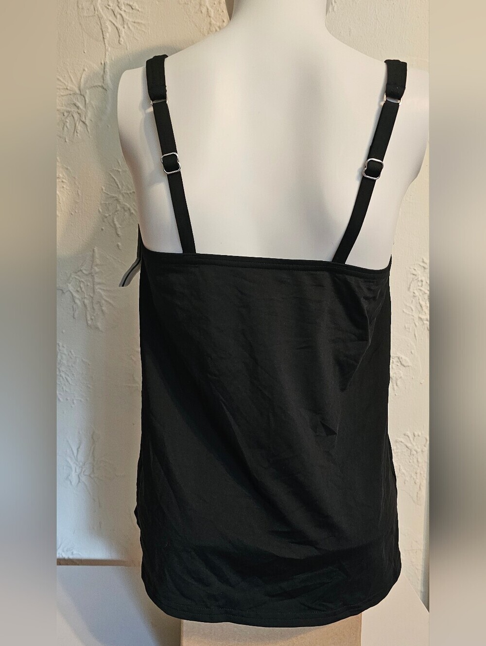 Lands' End Tankini Black Scoop Neck Women's NWT Size SMALL - Picture 2 of 5